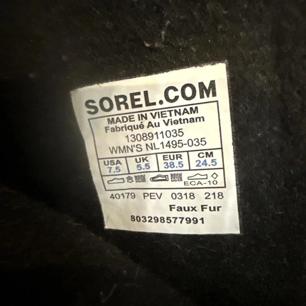 Womens Sorel Carnival Insulated Waterproof Winter Snow Boots NL1495-035 Size 7.5